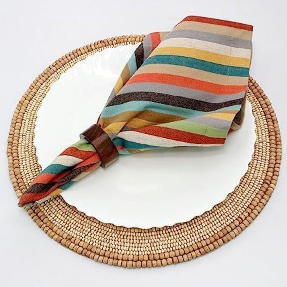 Napkin Rings for Dining Table, Classic Farmhouse Style, Holiday and Party Decor, - Picture 4 of 9